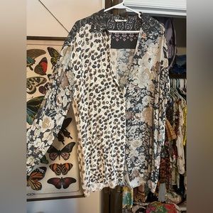 Spell Renew Patchwork Shirt Dress in WinterEUC